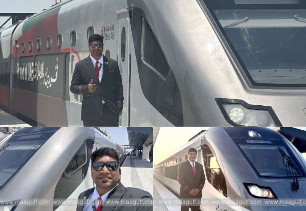 A young Telugu man who operated the UAE\'s first high-speed train...