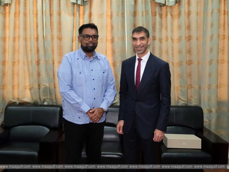 Guyanese President receives Al Zeyoudi, affirms commitment to expanding UAE economic partnership