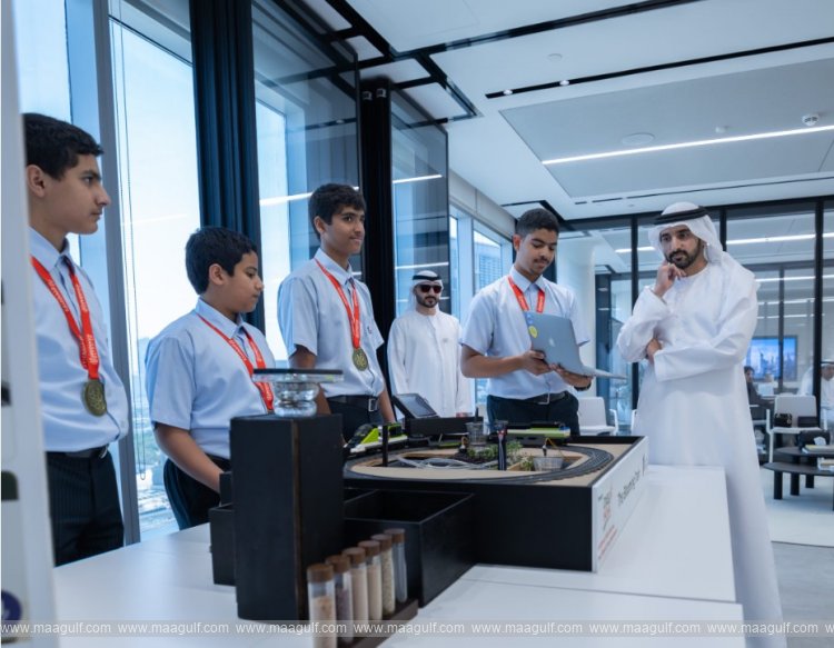 Sheikh Hamdan congratulates four Emirati students on winning gold at the International Greenwich Olympiad