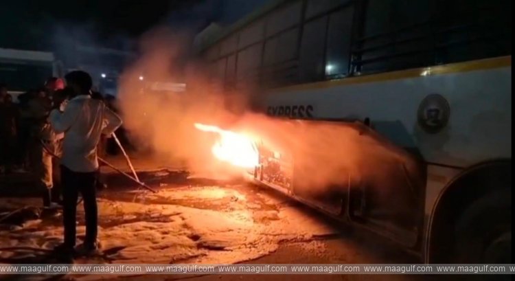 Fire breaks out in another electric bus at Karimnagar RTC-2 Depot