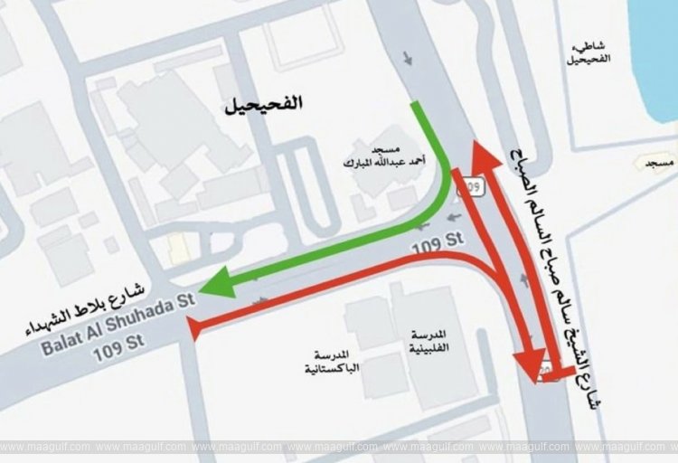 Key intersection in Fahaheel to be closed for a week..!!