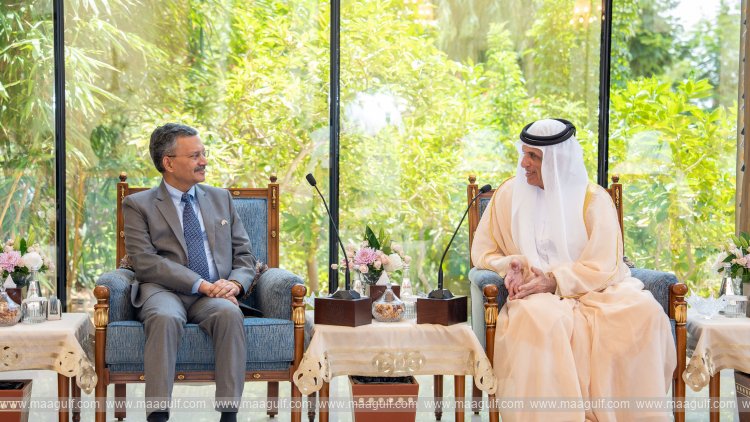 Saud bin Saqr receives Indian Ambassador to UAE