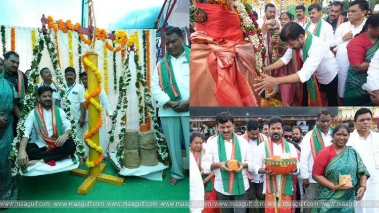 medaram-tulabharam-at-medaram-how-much-does-revanth-weigh