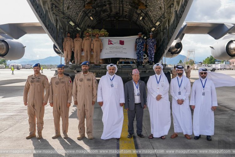 Qatar\'s emergency aid to Nepal.. Rescue teams supporting earthquake and flood victims