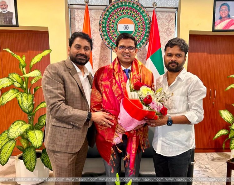Sandeep Maktala\'s team meets Dubai\'s first Telugu Consul General