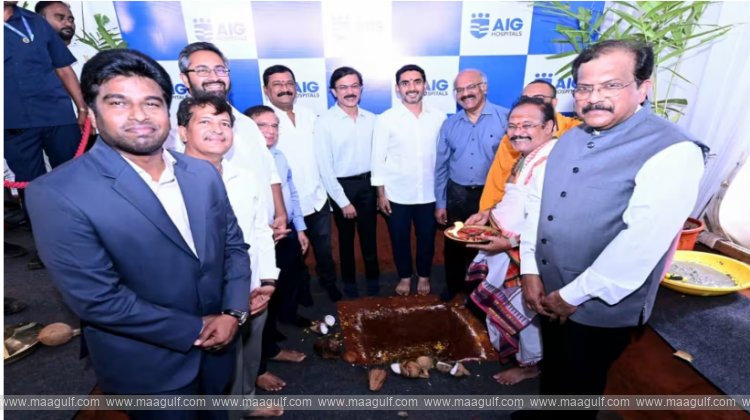Minister Lokesh lays foundation stone for construction of AIG Hospital in Visakhapatnam...