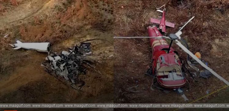 Two helicopters collide in mid-air, killing two pilots