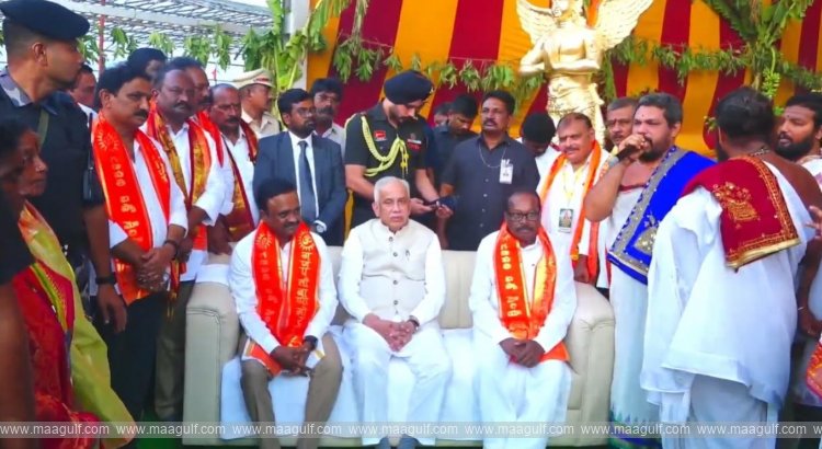 మంగినపూడి తీరంలో మహాగణపతి ఉత్సవాల్లో గవర్నర్‌తో కలిసి పాల్గొన్న ఎంపీ బాలశౌరి