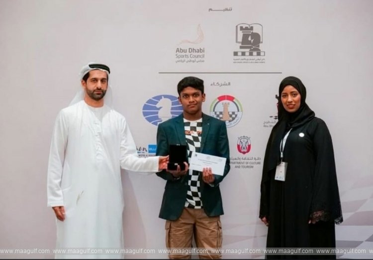 Indian student shines at the Abu Dhabi International Chess Festival!