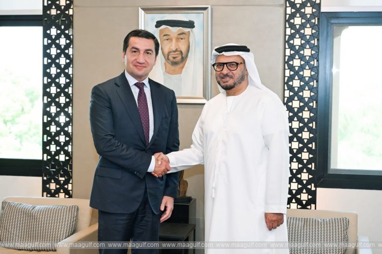 Anwar Gargash meets Assistant to President of Azerbaijan