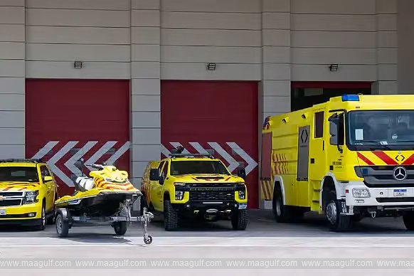 Major fire at an Abu Dhabi farm; disaster averted!