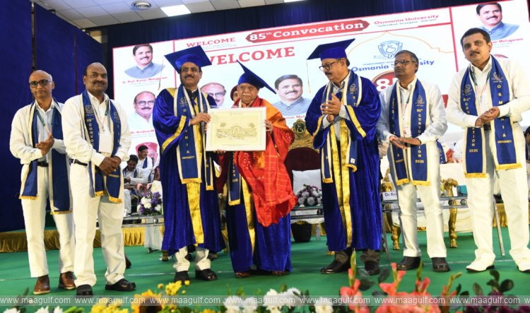 Governor Shiv Pratap Shukla at Osmania University\'s 85th convocation