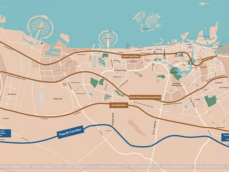 New 80 km road corridor in Dubai.. Check traffic congestion