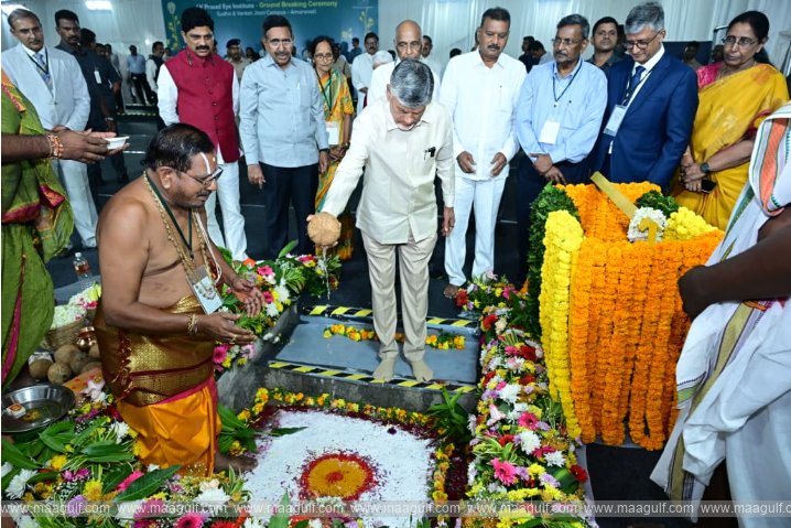 అమరావతిలో ఎల్వీ ప్రసాద్ ఐ ఇనిస్టిట్యూట్‌కు సీఎం చంద్రబాబు శంకుస్థాపన