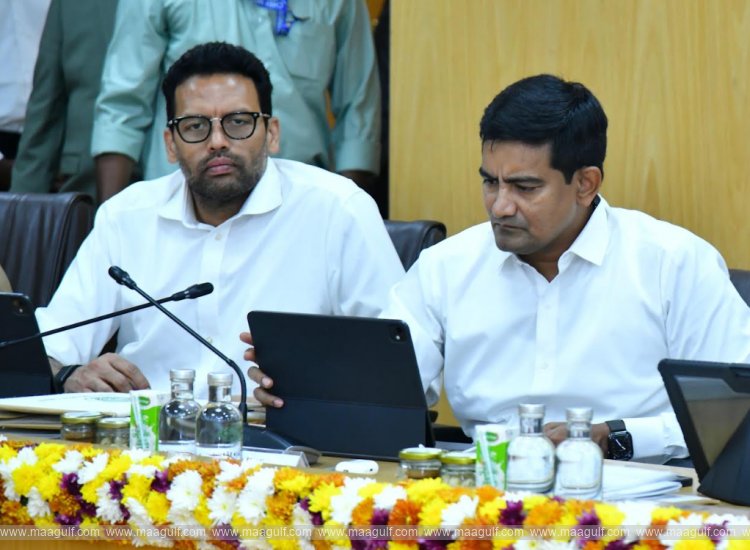 Minister TG Bharath at the 8th District Collectors\' Meeting