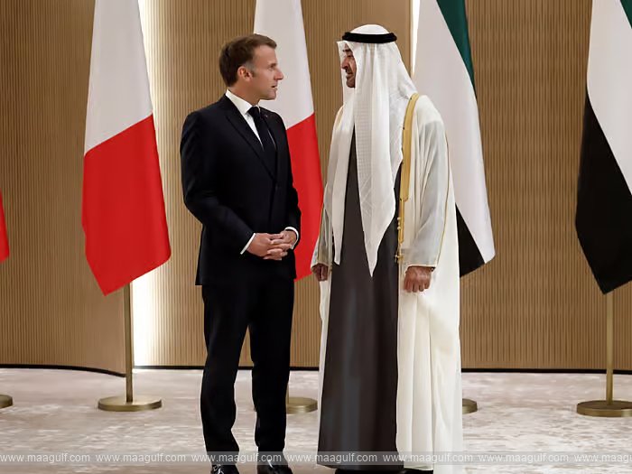 French President Macron meets with UAE President Sheikh Mohamed..!!