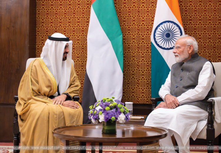 Sheikh Theyab bin Mohammed bin Zayed meets Prime Minister Modi