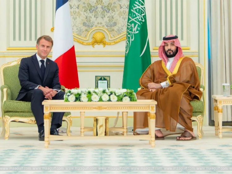 French President Macron meets with Saudi Crown Prince Mohammed bin Salman